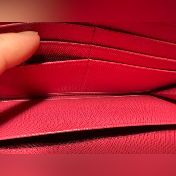 Prada Pink Saffiano Leather Continental Wallet. Chain will be included. - Picture 9 of 16